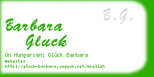 barbara gluck business card